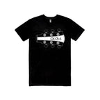 Black Cole Clark Headstock T-Shirt in 2XL, featuring a graphic of the guitar headstock on a casual gift and novelty item.