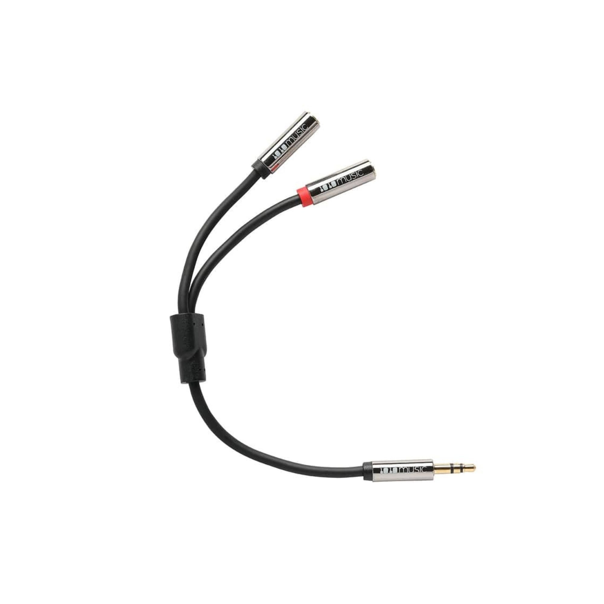 1010 Music 3.5M To 2x3.5F St. Breakout Cable 15 Cm