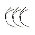 1010 Music 3.5M To 2x3.5F St. Breakout Cable 15Cm 3 Pk