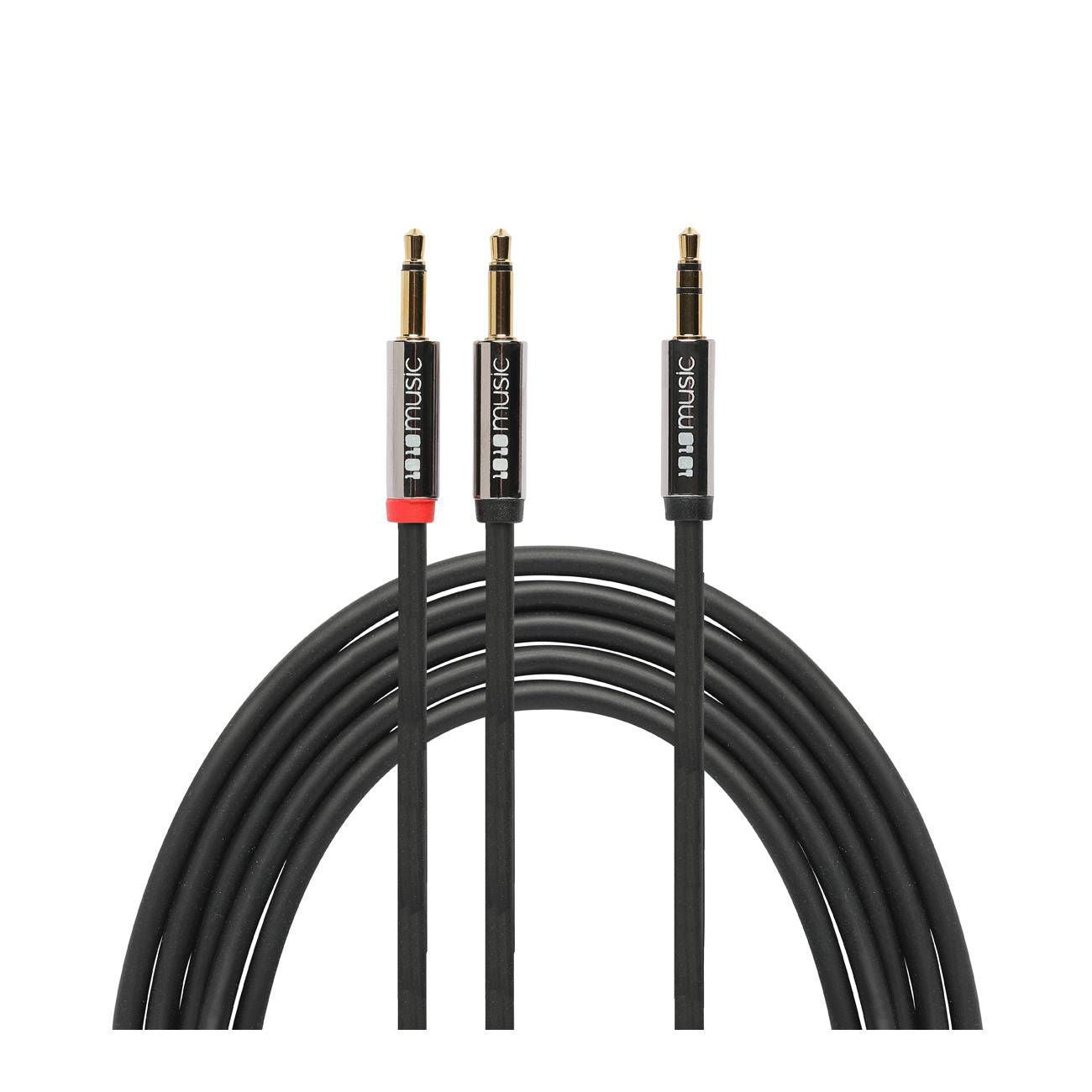 1010music 3.5M To 2 X 3.5M Stereo Breakout Cable 1.4 Metre