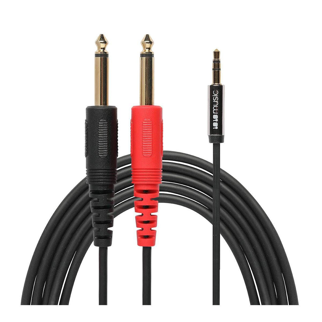 1010music 3.5M To 2 X 6.35M Stereo Breakout Cable 1.4M