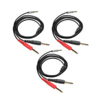 1010music 3.5M To 2X6.35M Stereo Breakout Cable 1.4M 3 Pack