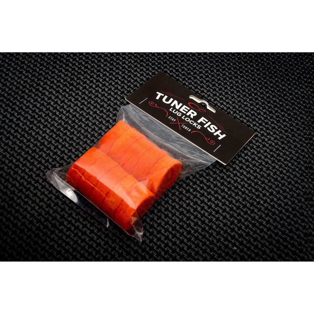 Tuner Fish Lug Locks Felts 10 Pack - Orange