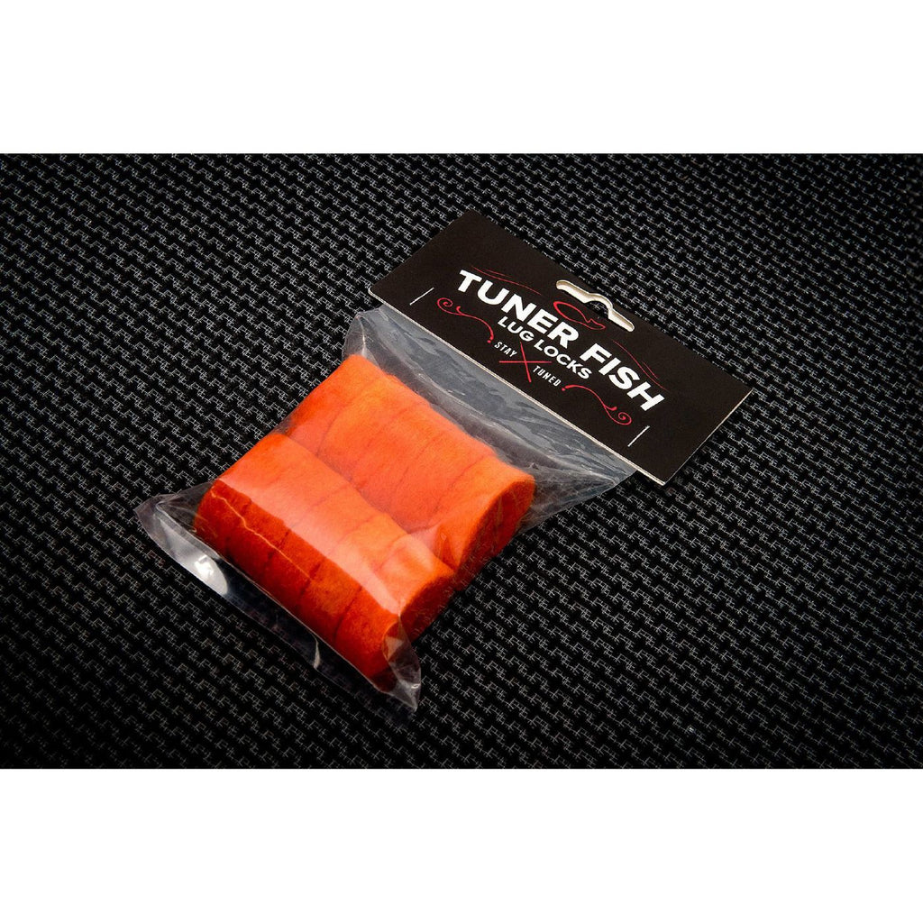 Tuner Fish Lug Locks Felts 10 Pack - Orange
