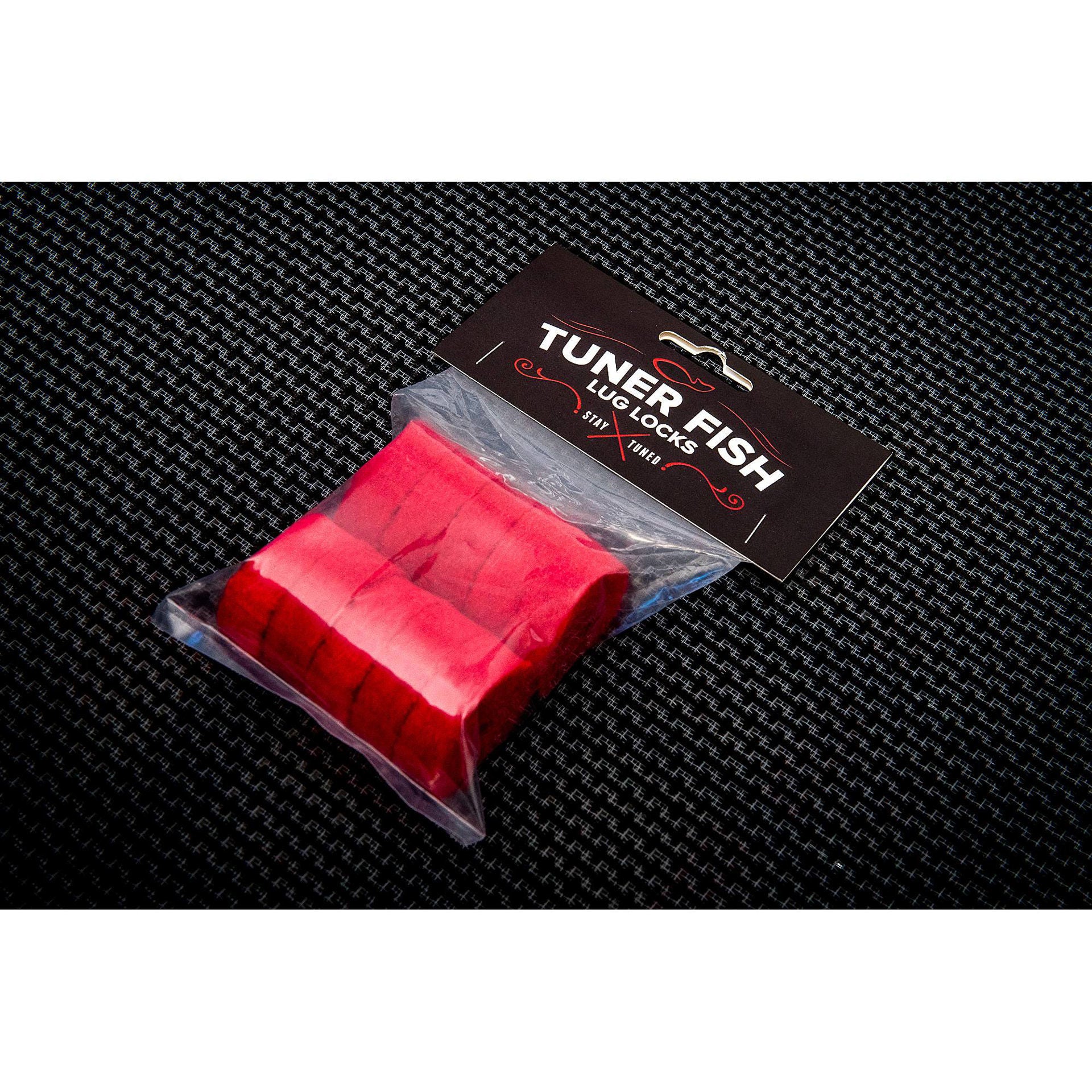 Tuner Fish Lug Locks Felts 10 Pack - Red