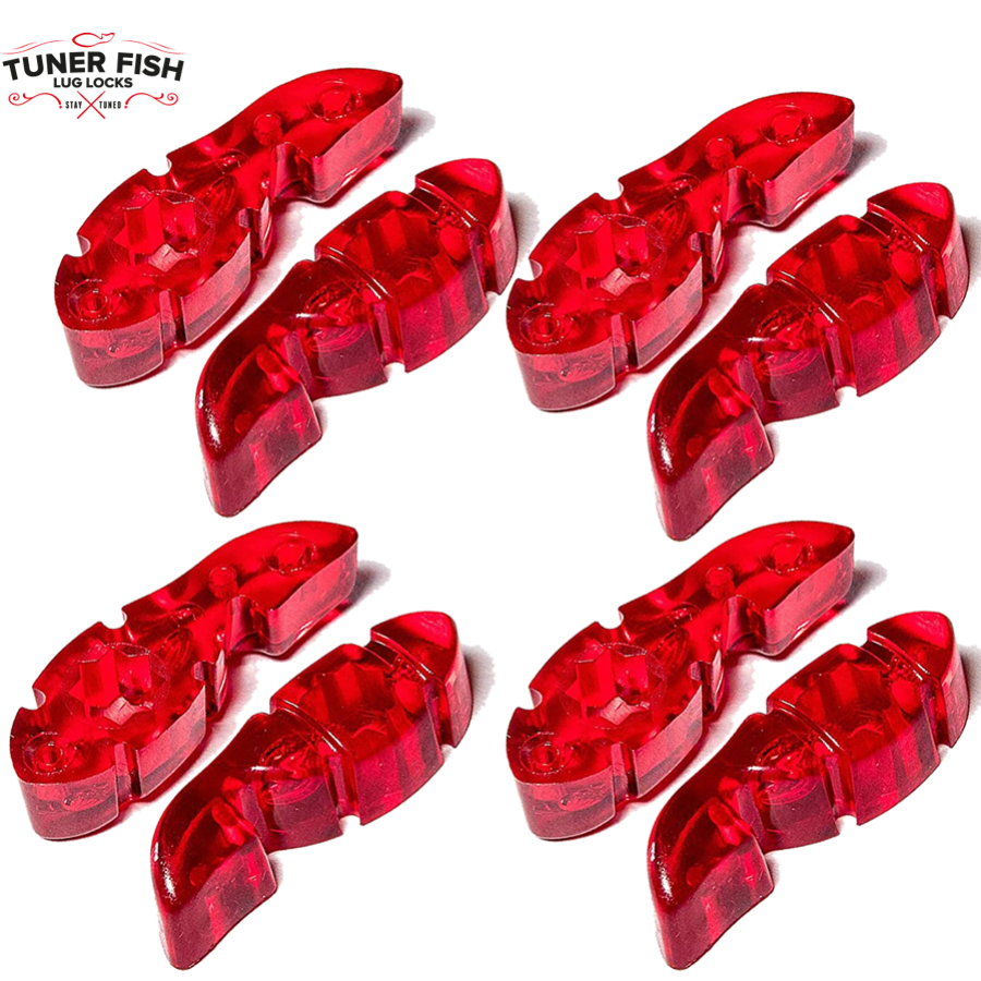 Tuner Fish Lug Locks Red 8 Pack