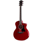 Taylor 224ce Special Edition Sapele/Mahogany Acoustic Guitar - Trans Red
