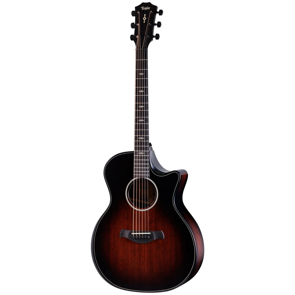 Taylor Builder's Edition 324ce Next-Gen acoustic guitar with Tobacco Kona Burst finish, showcasing its premium body and detailed craftsmanship.