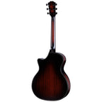 Taylor Builder's Edition 324ce Next-Gen acoustic guitar in Tobacco Kona Burst, showcasing its wood grain and sleek design.