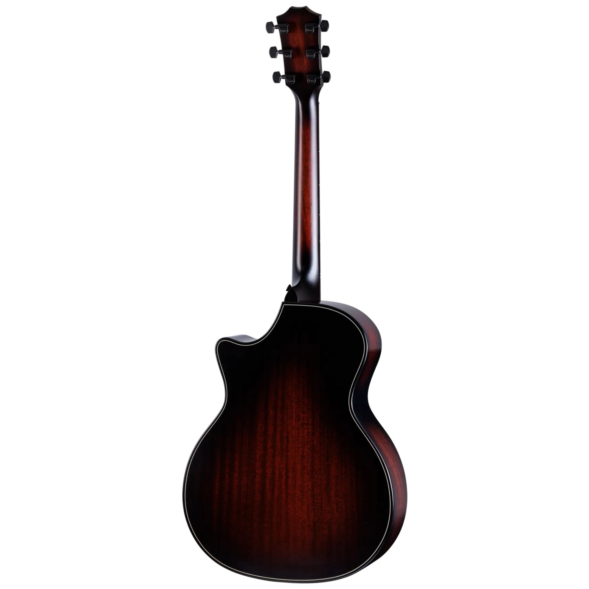 Taylor Builder's Edition 324ce Next-Gen acoustic guitar in Tobacco Kona Burst, showcasing its wood grain and sleek design.