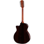 Taylor 454ce Next-Gen acoustic guitar in natural wood finish, showcasing its elegant body and detailed craftsmanship.