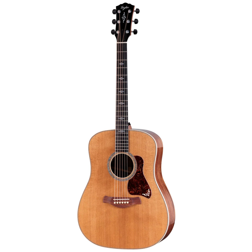 Taylor Gold Label 810e acoustic guitar with Honduran rosewood back and sides, natural finish, showcasing its elegant wood grain.