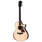 Taylor 812ce Next-Gen acoustic guitar with natural finish, featuring a cutaway body and tonewoods, on a stand.