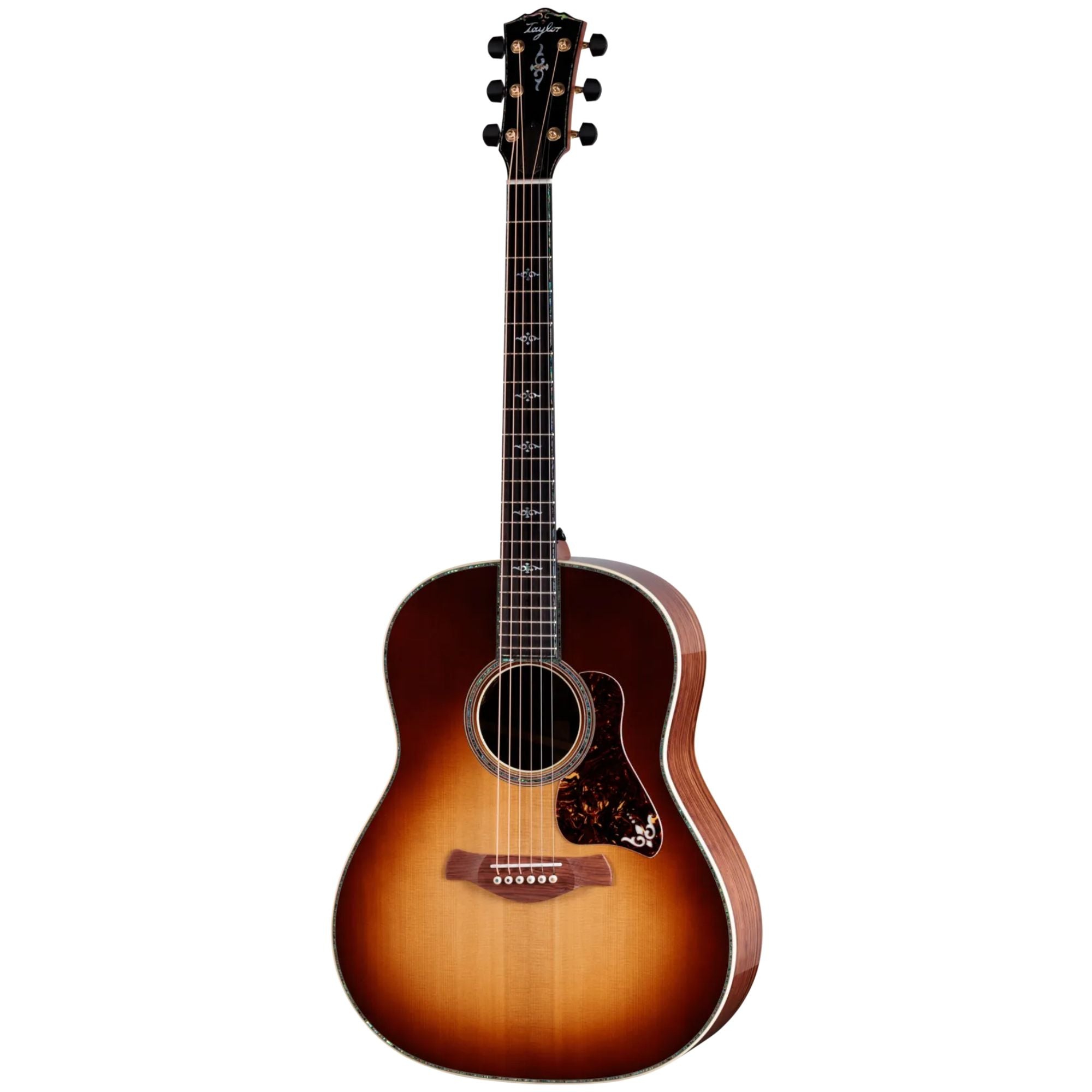 Taylor Gold Label 917e acoustic guitar with sunburst finish, Honduran rosewood back and sides, and cutaway body design.