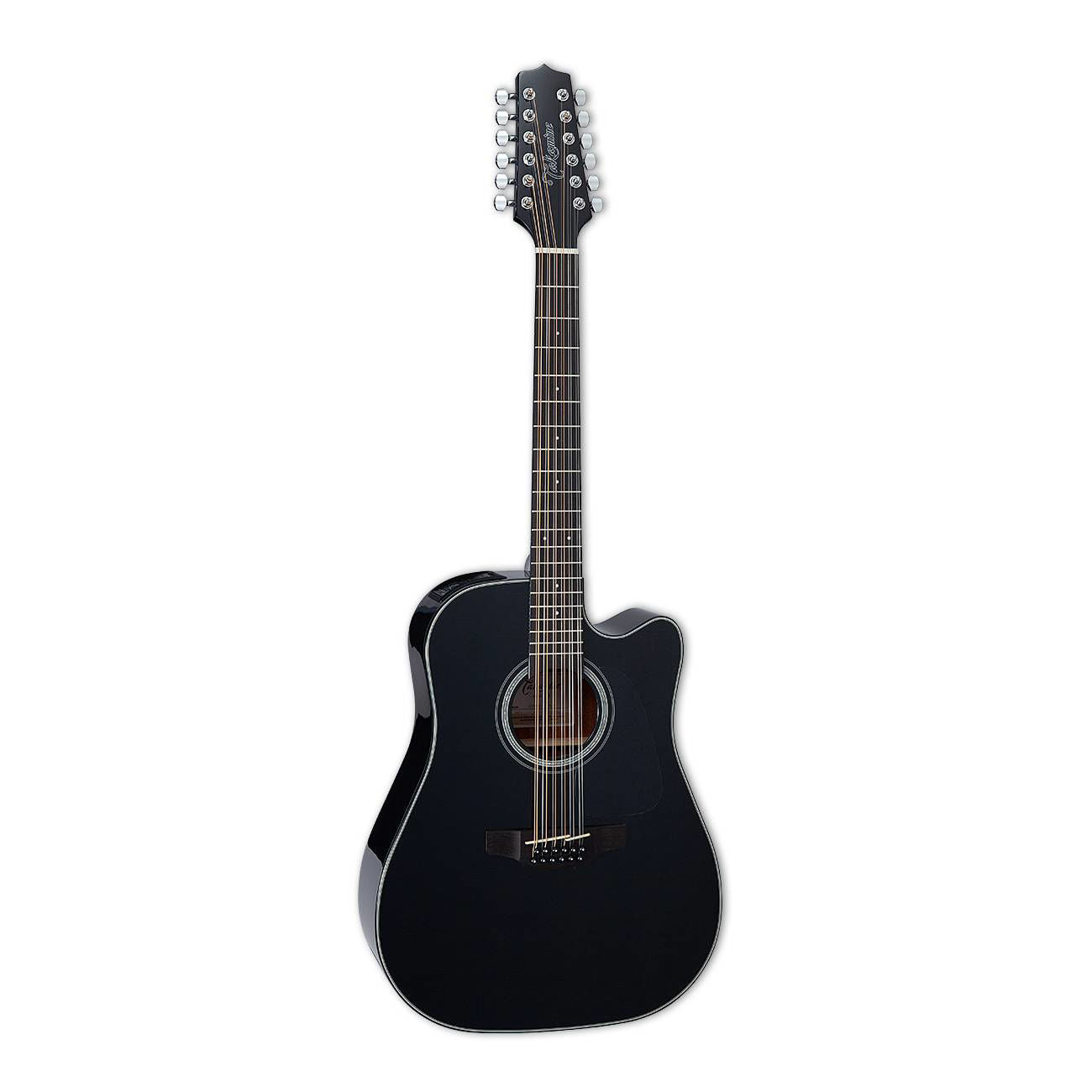 Takamine G30 Series 12-String Cutaway Acoustic Electric Guitar Solid Spruce Top - Black Gloss