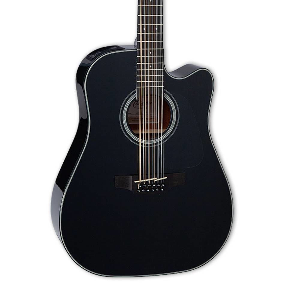 Takamine G30 Series 12-String Cutaway Acoustic Electric Guitar Solid Spruce Top - Black Gloss