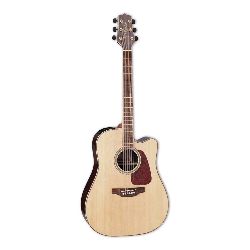 Takamine G90 Series Dreadnought AC/EL Guitar with Cutaway - Natural with 3 Pce Back Gloss Finish