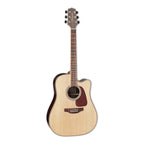 Takamine G90 Series Dreadnought AC/EL Guitar with Cutaway - Natural with 3 Pce Back Gloss Finish