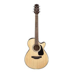 Takamine G30 Series FXC cutaway acoustic guitar with pickup in natural gloss finish, showcasing its body and neck details.