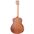 Taylor GS Mini Sapele acoustic guitar with a natural wood finish and compact body, ideal for travel and casual playing.