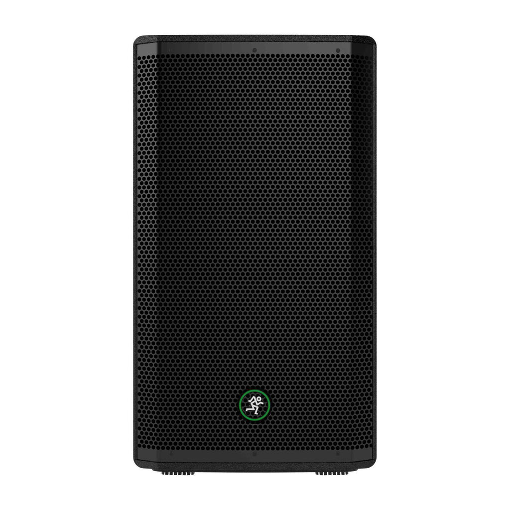 Mackie 12-inch 1300-watt powered PA speaker with control panel and speaker grille, designed for professional audio use