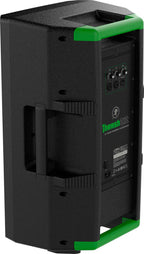 Mackie 12” 1300 Watt powered PA speaker with grille and control panel, ideal for live sound and DJ setups.