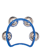 Blue Mano Percussion TMP26BL 3-inch Junior Tambourine with metal jingles, suitable for hand percussion and musical accessories.