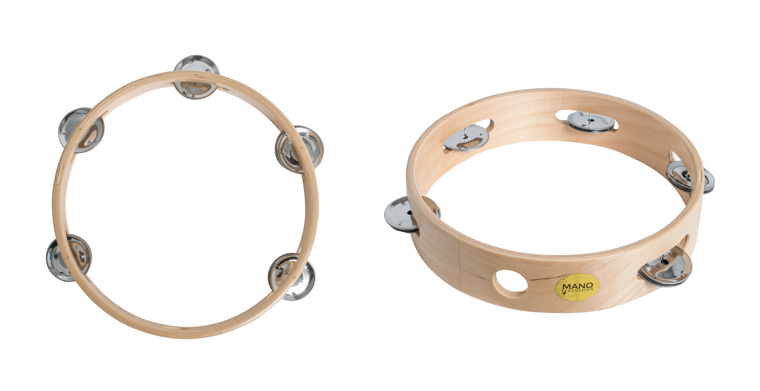 Mano Percussion 8inch Tambourine - 5 Pairs of Jingles