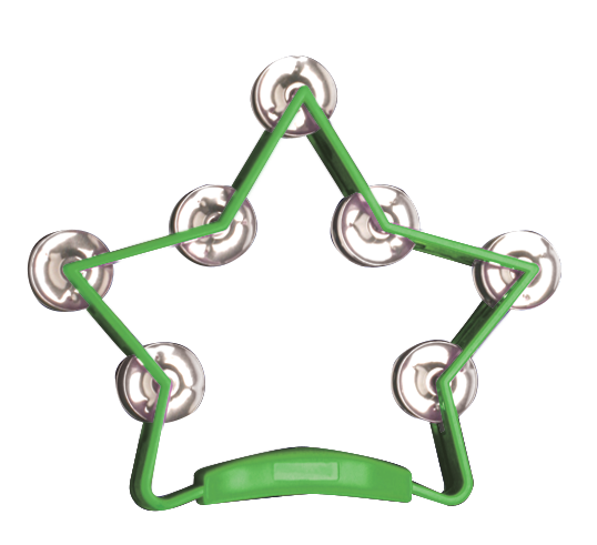 Mano Percussion TMP50G Star Shaped Tambourine Green