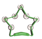 Mano Percussion TMP50G Star Shaped Tambourine Green