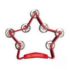 Mano Percussion TMP50R Star Shaped Tambourine Red