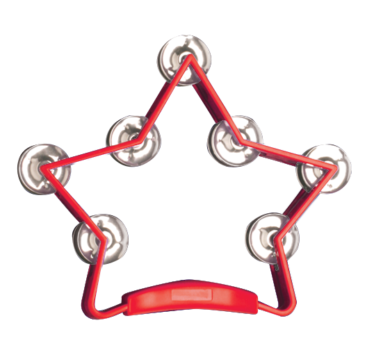 Mano Percussion TMP50R Star Shaped Tambourine Red