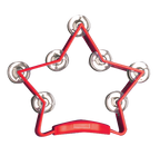 Mano Percussion TMP50R Star Shaped Tambourine Red