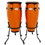 Toca Percussion 10 & 11inch Synergy Series Wooden Conga Set in Amber