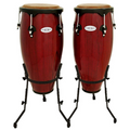 Toca Percussion 10 & 11inch Synergy Series Wooden Conga Set in Rio Red