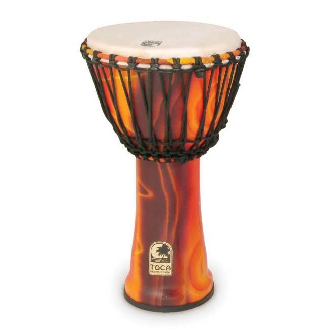Toca Freestyle 2 Series Rope Tuned Djembe 10 in Fiesta