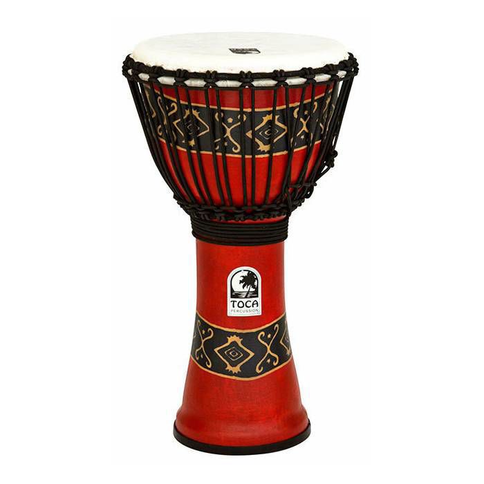 Toca Freestyle 2 Series Rope Tuned Djembe 10 in Bali Red
