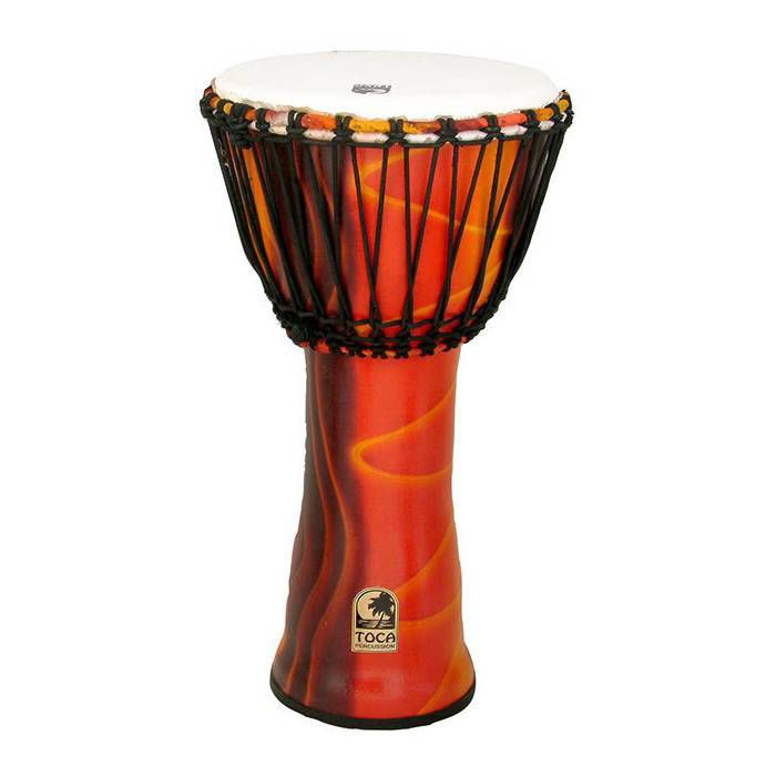 Toca Freestyle 2 Series Rope Tuned Djembe 12 in Fiesta