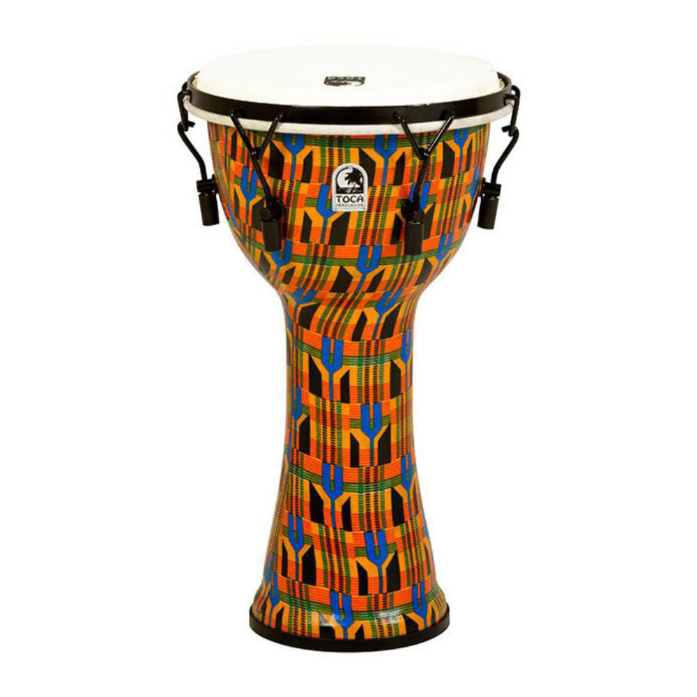 Toca Freestyle 2 Series Mechanically Tuned Djembe 10 in Kente Cloth