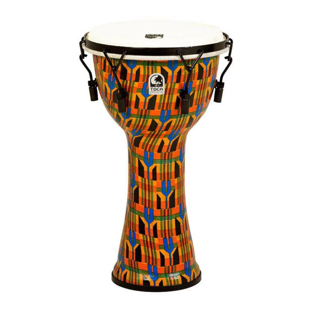 Toca Freestyle 2 Series Mechanically Tuned Djembe 10 in Kente Cloth
