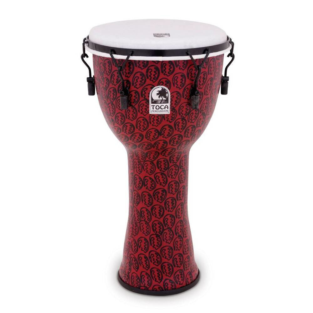 Toca Freestyle 2 Series Mechanically Tuned Djembe 12 in Red Mask