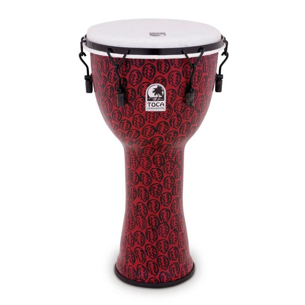 Toca Freestyle 2 Series Mechanically Tuned Djembe 12 in Red Mask