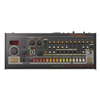 Roland TR-08 Rhythm Composer Module in a sleek design showcasing buttons and controls for drum machine functionality.