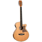 Tanglewood TRSFCEFMH Reunion Super Folk Cutaway Acoustic Guitar with Pickup - Natural Gloss