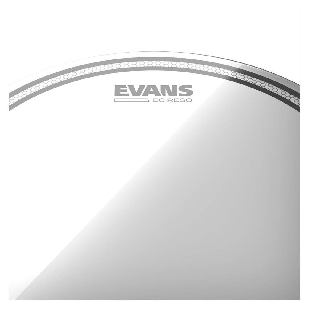 Evans EC Resonant 10-inch drum head with clear design, suitable for snare drums and resonant sound quality.