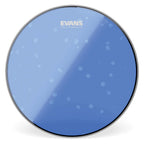 Evans hydraulic blue 10-inch drum head with a smooth surface, designed for professional drum kits.