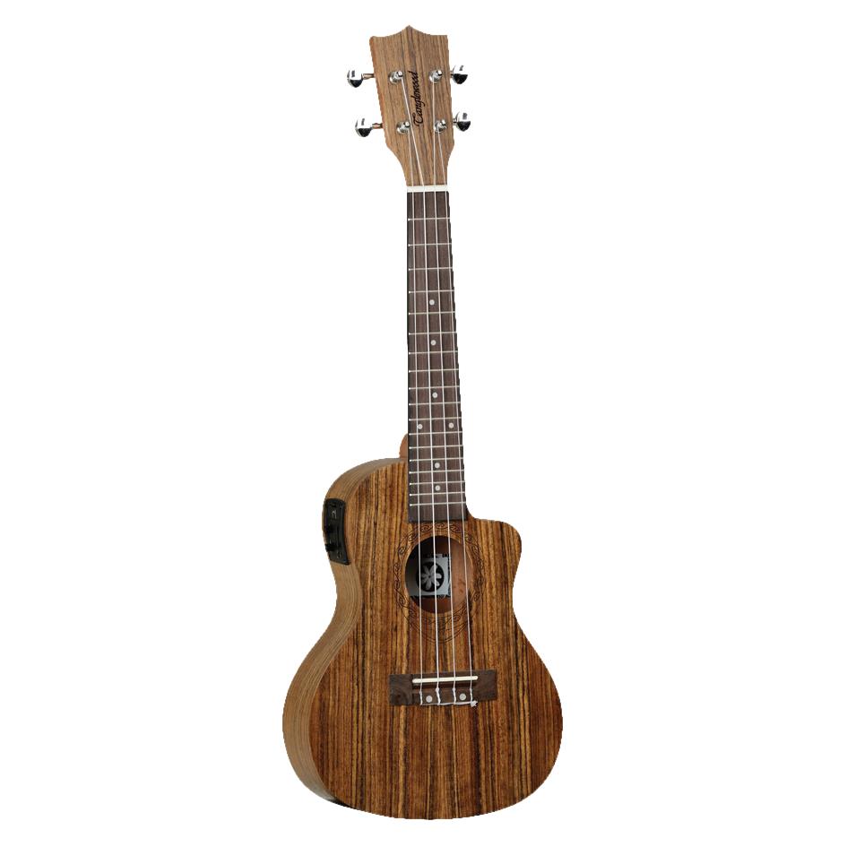 Tanglewood TWT12E Tiare Concert Ukulele with Pickup and Gig Bag - Natural Satin Figured Ovangkol