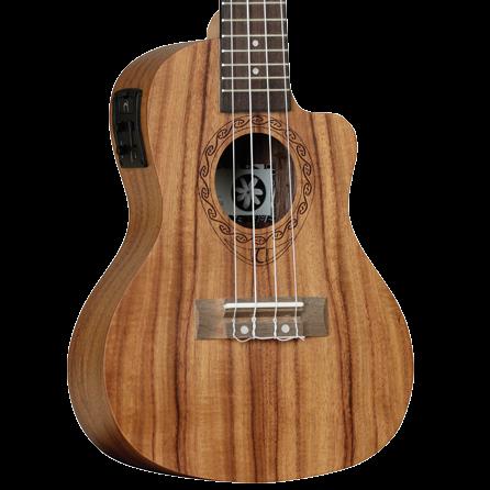 Tanglewood TWT16E Tiare Concert Ukulele with Pickup and Gig Bag - Natural Satin Figured Koa