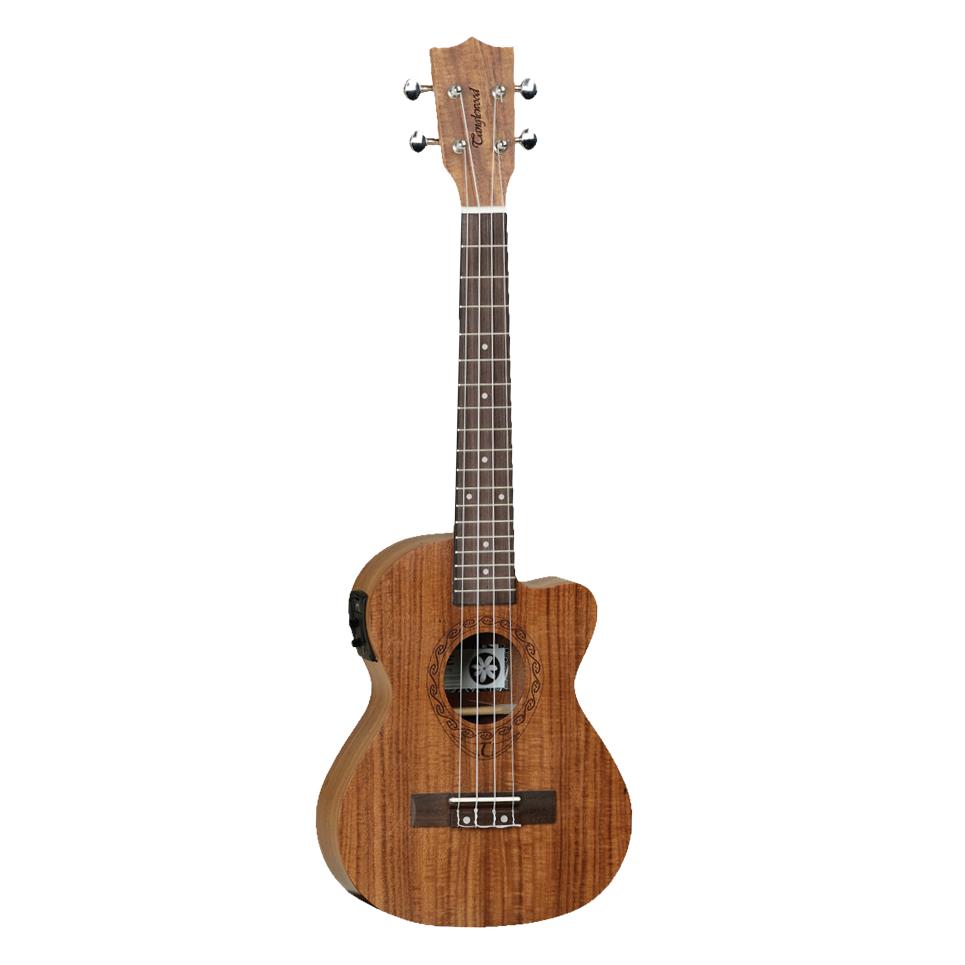 Tanglewood Tiare Tenor Ukulele with Pickup and Gig Bag - Natural Satin Figured Koa