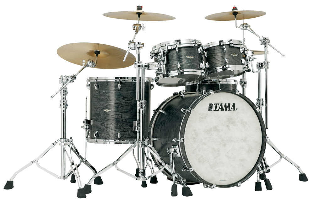 Tama Star Walnut 22-inch 4-piece drum kit shell pack with satin charcoal finish, includes 10, 12, 16-inch drums, Japanese Sen shells